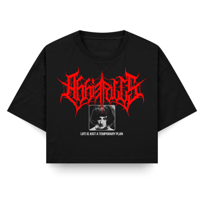 Black "LIJATP" Crop Top