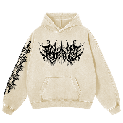 HEAVY "Fluffy" White Sand Geisha hoodie