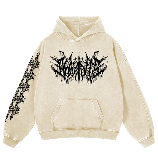 HEAVY "Fluffy" White Sand Geisha hoodie
